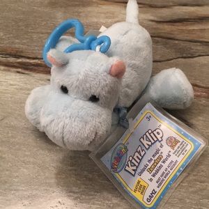 NWT Webkinz Kinz Klip Blue Hippo Keychain
